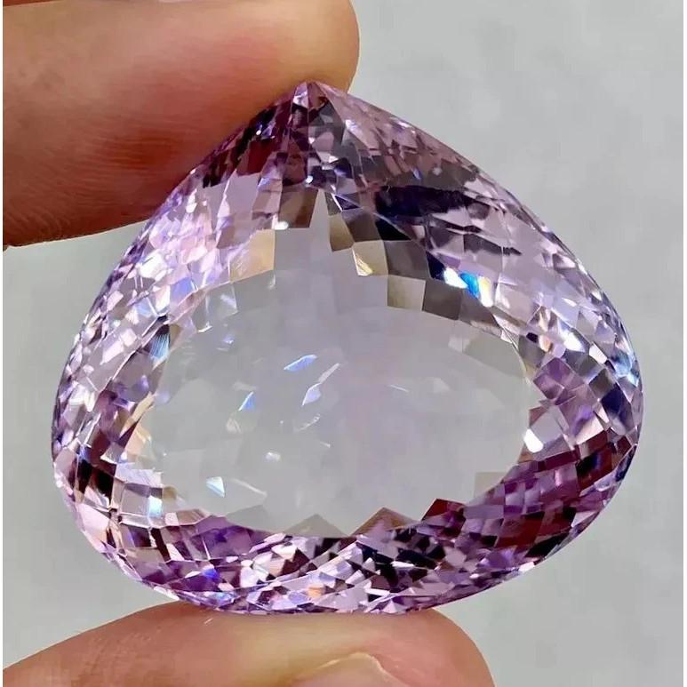 Natural Purple 100 Ct Brazilian Topaz Pear Cut Loose Gemstone Certified