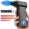 130000RPM Mini Turbo Jet Fan Electric Air Duster 3 Gear Turbo Violent Blower Rechargeable with Light Car Cleaning