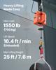 3-in-1 Electric Hoist Winch, 700 kg Capacity, 1500W Portable Power Winch Crane, 7.6 m Lifting Height, 5 m/min with Manual, Wired and Wireless Remote
