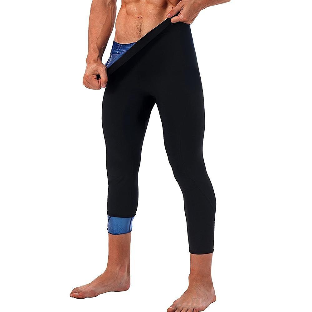 Мужские леггинсы для тренировок Спортивные штаны для сауны Компрессионные колготки для фитнеса Тренажерный зал Брюки для похудения Уловитель тепла Сауна Костюм для похудения Body Shaper Спортивные брюки