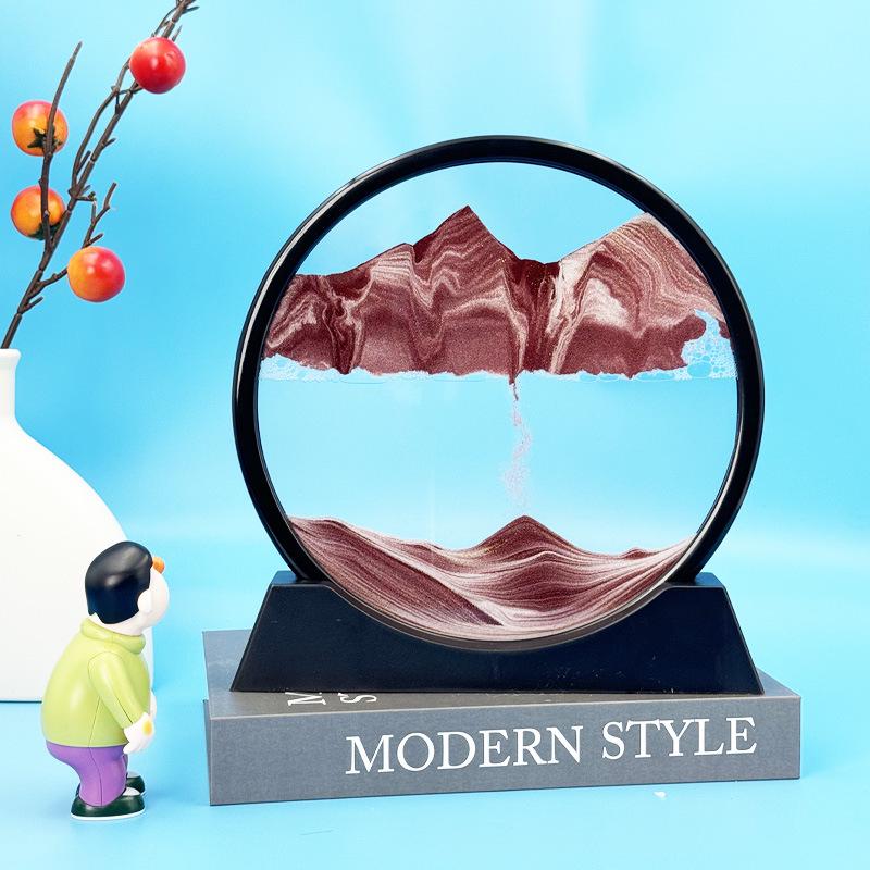 3D Кинетическая картина «Песочные часы»: Креативные песочные часы для декора гостиной