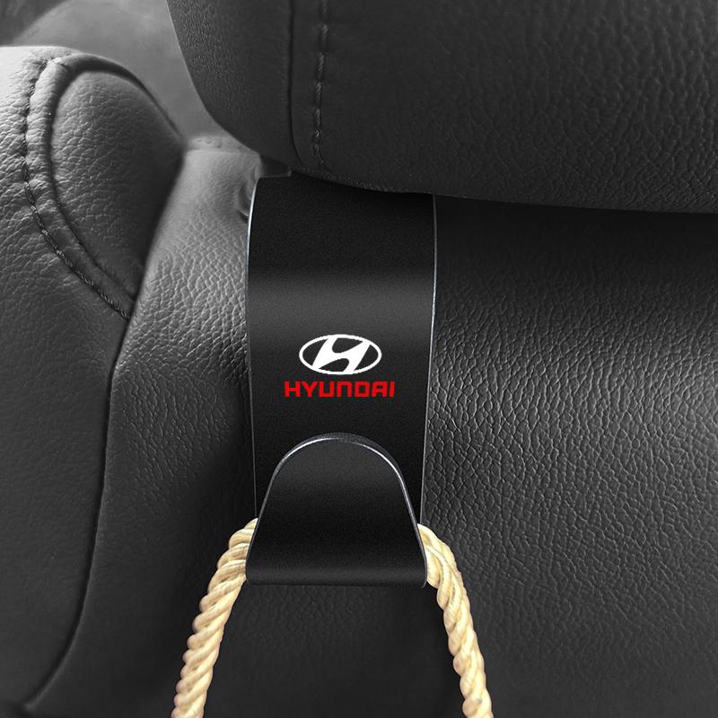 Auto LOGO Auto Seat Headrest Hook Storage Hanger Car Holder For Hyundai Tucson Accent Elantra Santa fe Sonata ix25 ix35 R8
