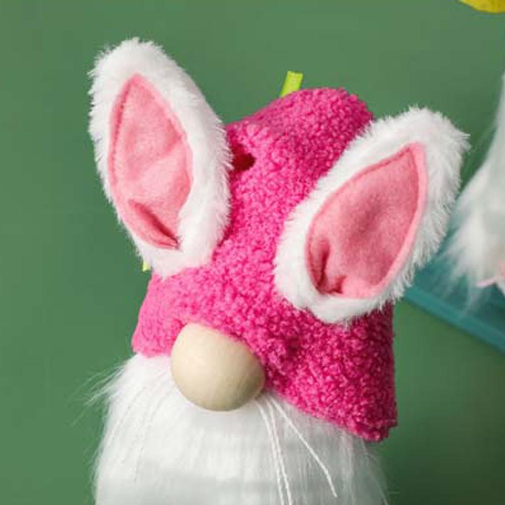 Easter Bunny Gnome Decorations, Cute Rabbit Handmade Easter Gnome Plush Doll Decor, Spring Easter Day Home Table Decor