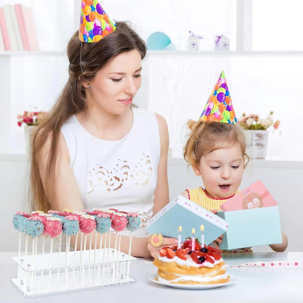 Акриловая подставка для кейк-попсов, 20/21 отверстие, прозрачный держатель для леденцов для свадеб, Рождества, дней рождения, Хэллоуина, конфетный декор