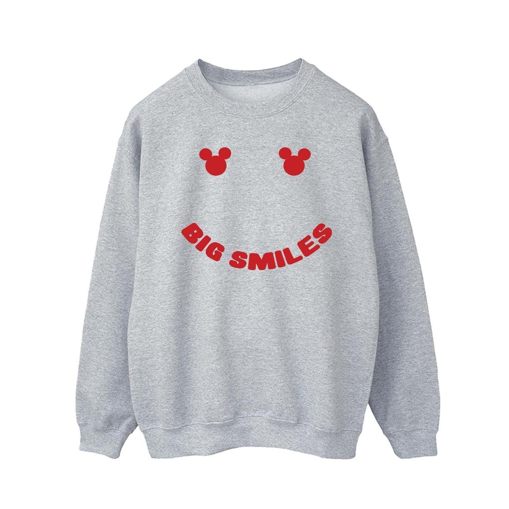 Disney Mens Mickey Mouse Big Smile Sweatshirt