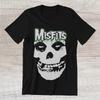 MISFITS Логотип Череп Американская Хоррор Панк-Рок Группа на Хлопковой Футболке Пряденой Хлопковой Унисекс Футболка