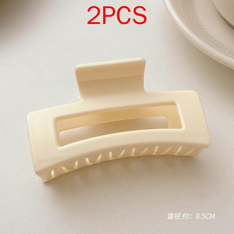 2 шт., комплект головных уборов премиум-класса, новые женские модные зажимы для волос, кофейные, черные, акриловые, большие заколки для волос, зажим для женщин, заколка, аксессуары для волос