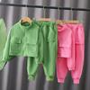 Girls Sport Clothes Jacket + Pants Clothes Girls Letter Pattern Clothes for Girls Spring Autumn Kids Tracksuit
