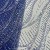 1 ярд Сетчатая кружевная ткань с вышивкой цепочкой из бисера и пайеток для танцевального свадебного платья Пэчворк Материал Тюль Золотой