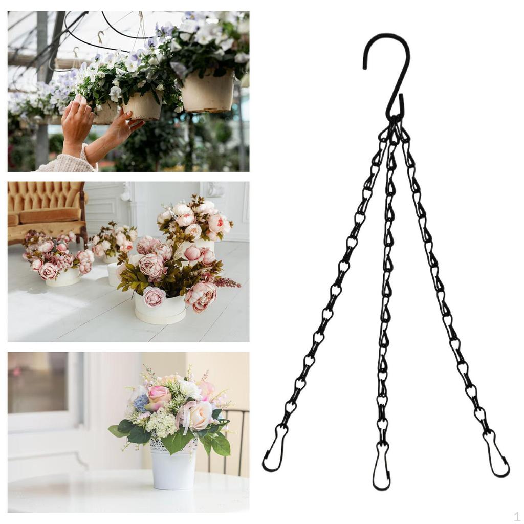 3 Lead Chain for Flower Pot with Hooks Hanging and Bird Cages