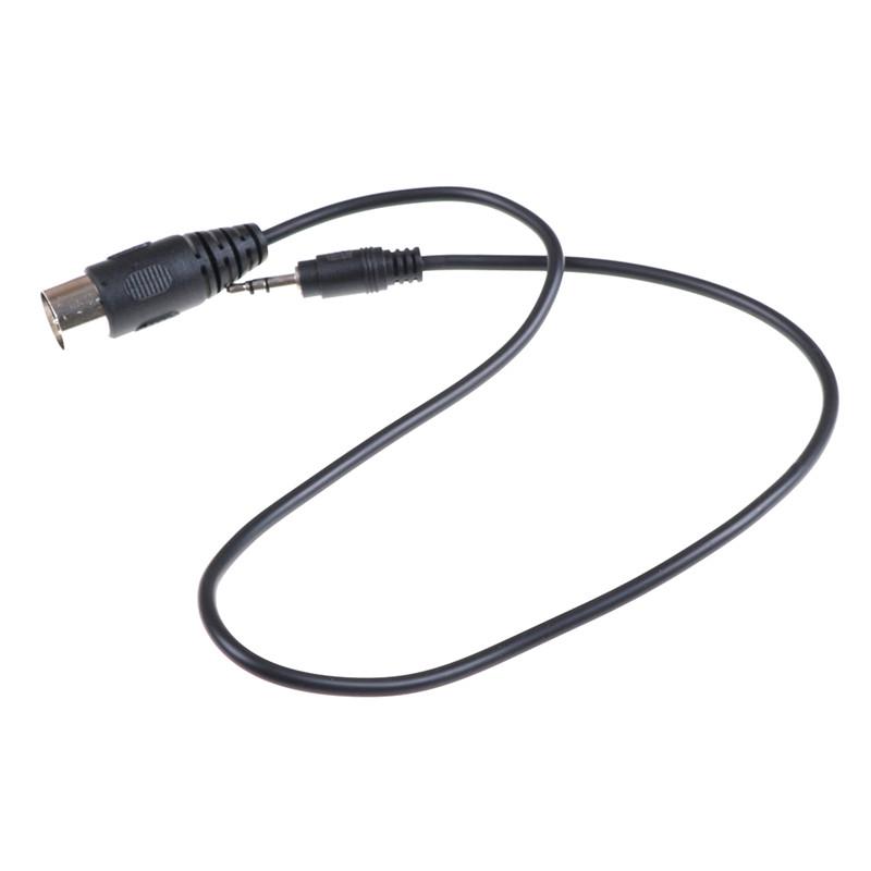 1X Din 5 Pin Din Midi Male Plug To 3.5Mm Male Stereo Jack Audio Cable 50Cm 0.5M