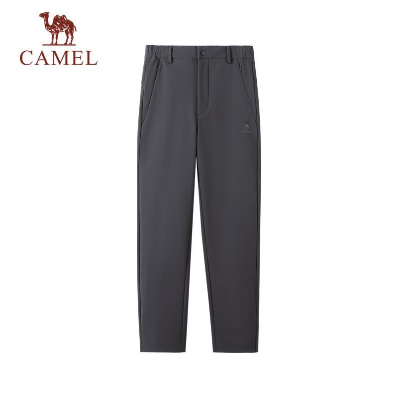 CAMEL Fleece-Lined Anti-Splash Straight-Leg Sports Pants