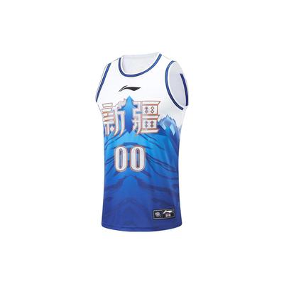 Профессиональная баскетбольная майка Li Ning Cba Series Color Block Quick Dry Cool для фанатов Zhao Rui 00, мужская майка Dream-Blue AAYTA49-1