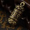 Brass Openable Cylindrical box Necklace Pendant Travel Pill Case Pill Box Buddhist Pendant