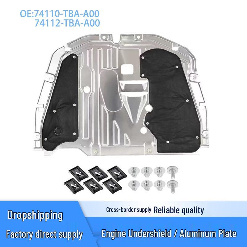74110-TBA-A00 Алюминиевая защита двигателя снизу, Совместима с Honda Civic 2016-2021 (74112-TBA-A00)