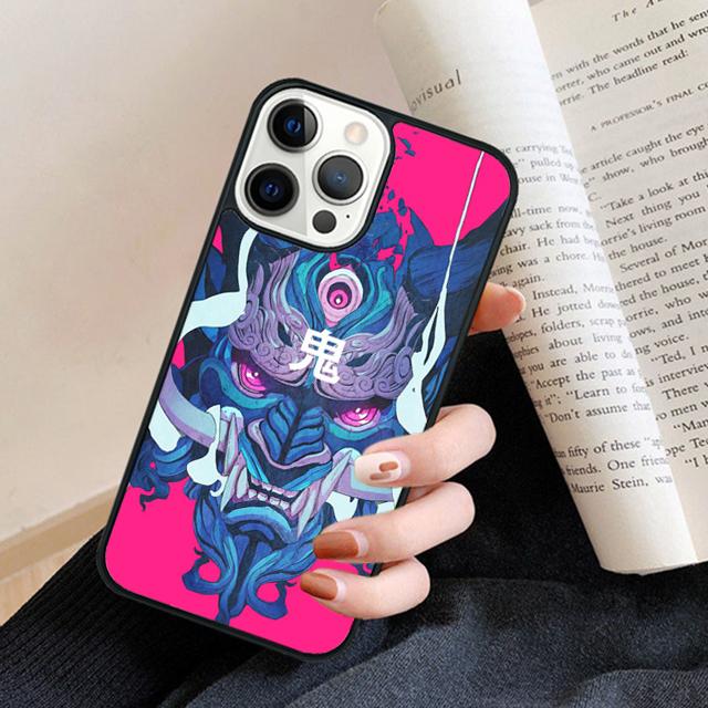 Japanese Oni Hannya Demon Mask cool Phone Case Back Cover for IPhone 18 17 Air 16 15 14 13 11 12 Pro Max Plus Coque