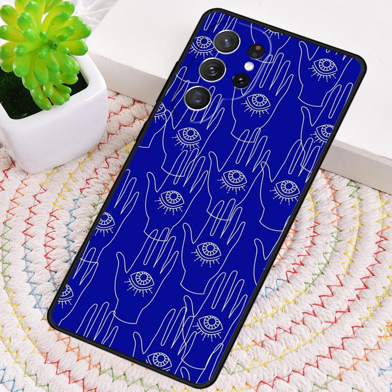 Синий Чехол-Брелок 'Сглаз' для Samsung Galaxy note 10 pro S26 Ultra S23 S24 FE S25 S21 S22 PLUS ударопрочный Чехол