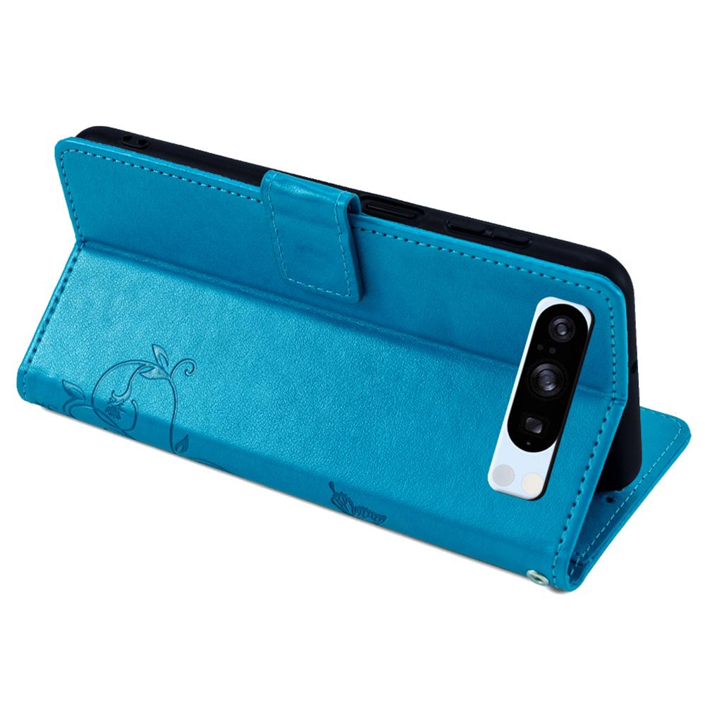 Чехол для Google Pixel 8 Pro из ПУ кожи с тиснением в виде бабочек и цветов, кошелек, откидная обложка для телефона