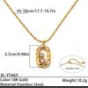 Hollow Zircon Necklace & Earring Set Luxury Diamond Inlaid Gold Plated Stainless Steel Jewelry Tarnish Resistant