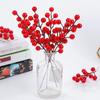 500PC Artificial Simulation Red Berry Christmas Eve Decoration DIY Family Christmas Party Decoration Living Room Coffee Table Tabletop Small Ornaments