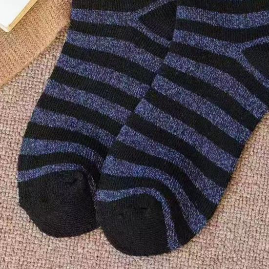 Мужские полосатые носки до середины голени, утолщенные теплые рубчатые махровые носки, зимние термоноски для спорта, повседневной носки, рабочей одежды