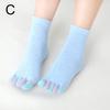 1Pair Five Finger Socks Women'S Pure Cotton Five Toe Socks Sweat Absorbing Mid Tube Split Toe Socks Warm Toes Short Socks