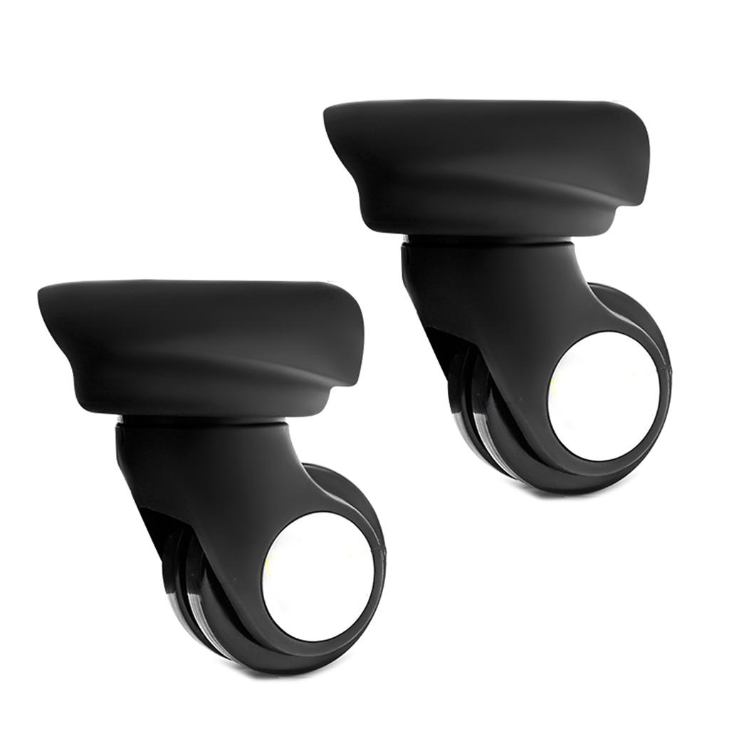 2 шт. сменные роликовые колеса для тележки, сверхпрочные роликовые колеса для багажной коробки, чемодана, поворотные на 360 градусов, бесшумные колеса