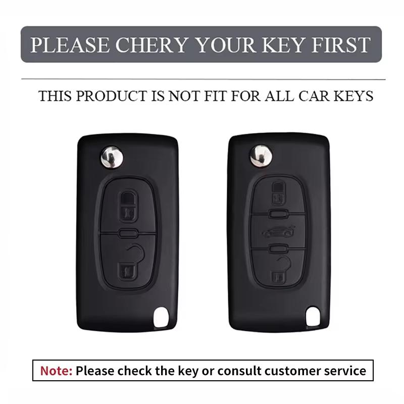 AXSR8 For Citroen C2 C3 C4 C5 C6 Xsara Berlingo Metal Leather Car Remote Key Case Cover Key Protector Shell Auto Styling Accessories