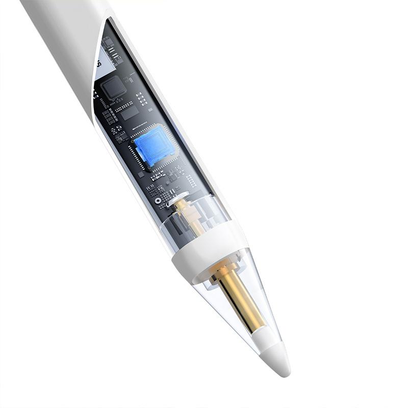 Active Stylus for iPad / iPad Pro / iPad Air / Mini USB-C OS-Baseus Smooth Writing 2 Series Stylus Lite with LEDs - moon white