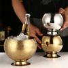 Round Thick Stainless Steel Ice Bucket Home KTV Bar Wine Beer Cooler Bucket With Base Restaurant Party Ice Maker Beer Bucket