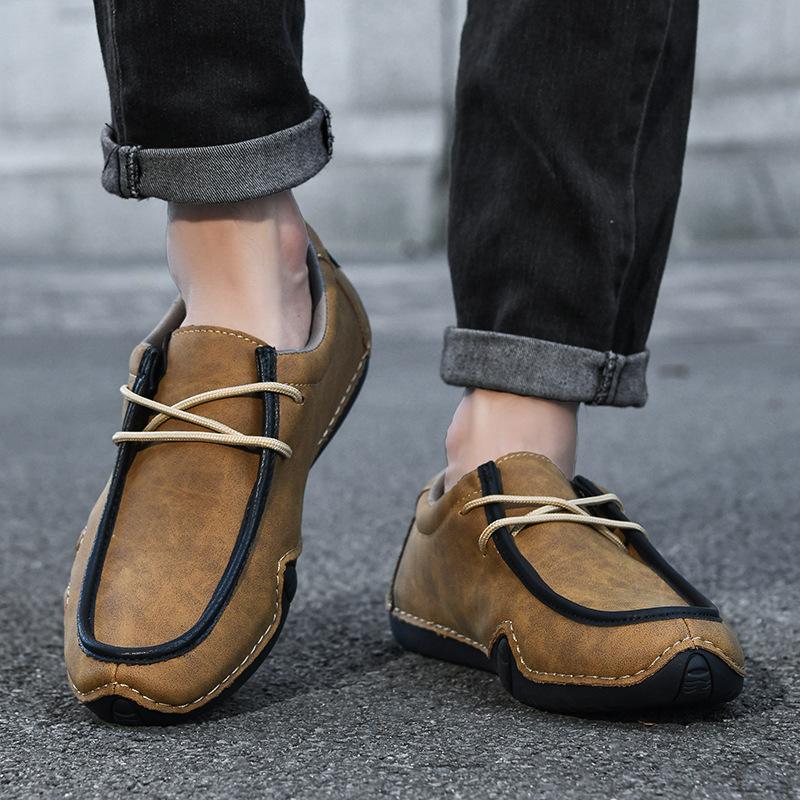 Мужская обувь Пара Низкие мужские повседневные кожаные туфли Martin Shoes Мужская Octopus Мужская обувь большого размера