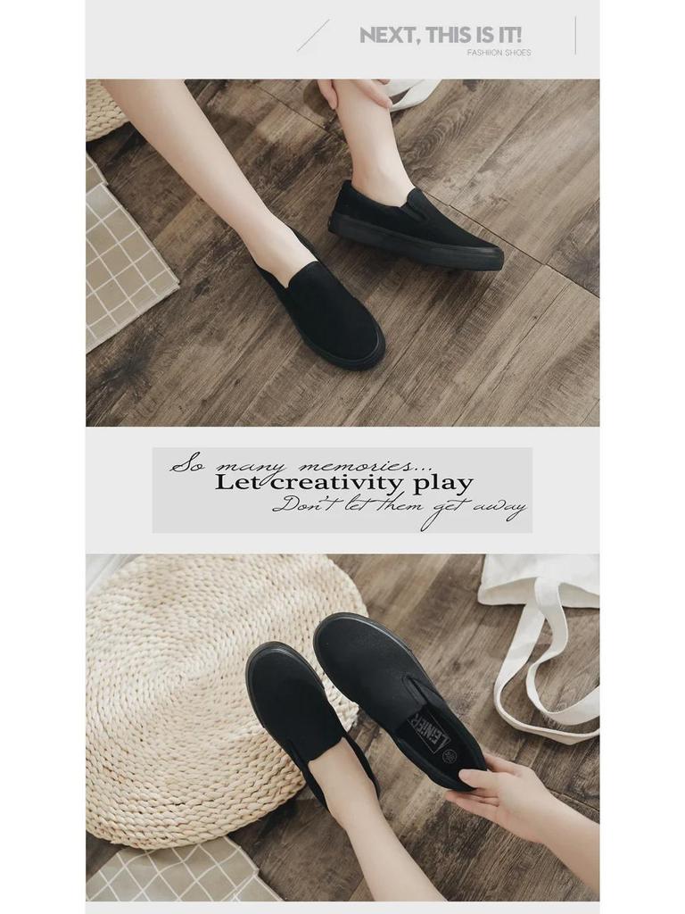 Весенний тренд, расписанные вручную белые парусиновые туфли-слипоны, унисекс, парный стиль, эластичные кроссовки