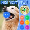 Toy Ball High Elastic Squeaking Sound Pointed Spike Ball Floating Water Resistant Cleaning Teeth Dog Toy Ball