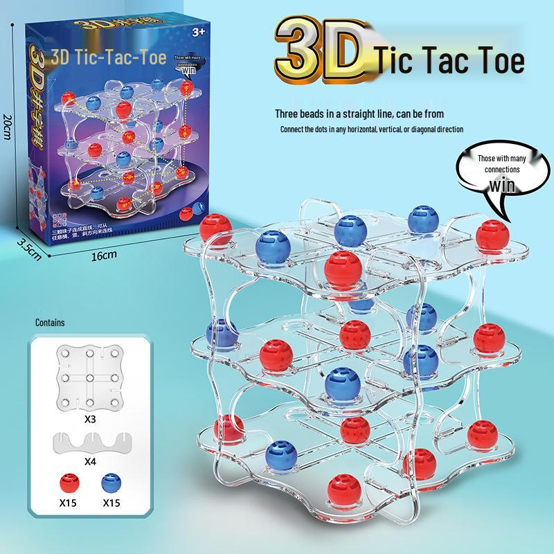 3D крестики-нолики развивающая игрушка: Взаимодействие родителей и детей и тренировка логического мышления для двух игроков