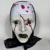 Mask Frightening Nun Costume Synthetic Latex Street Style Horror Accessory Realistic Details Halloween Horror Theme Events