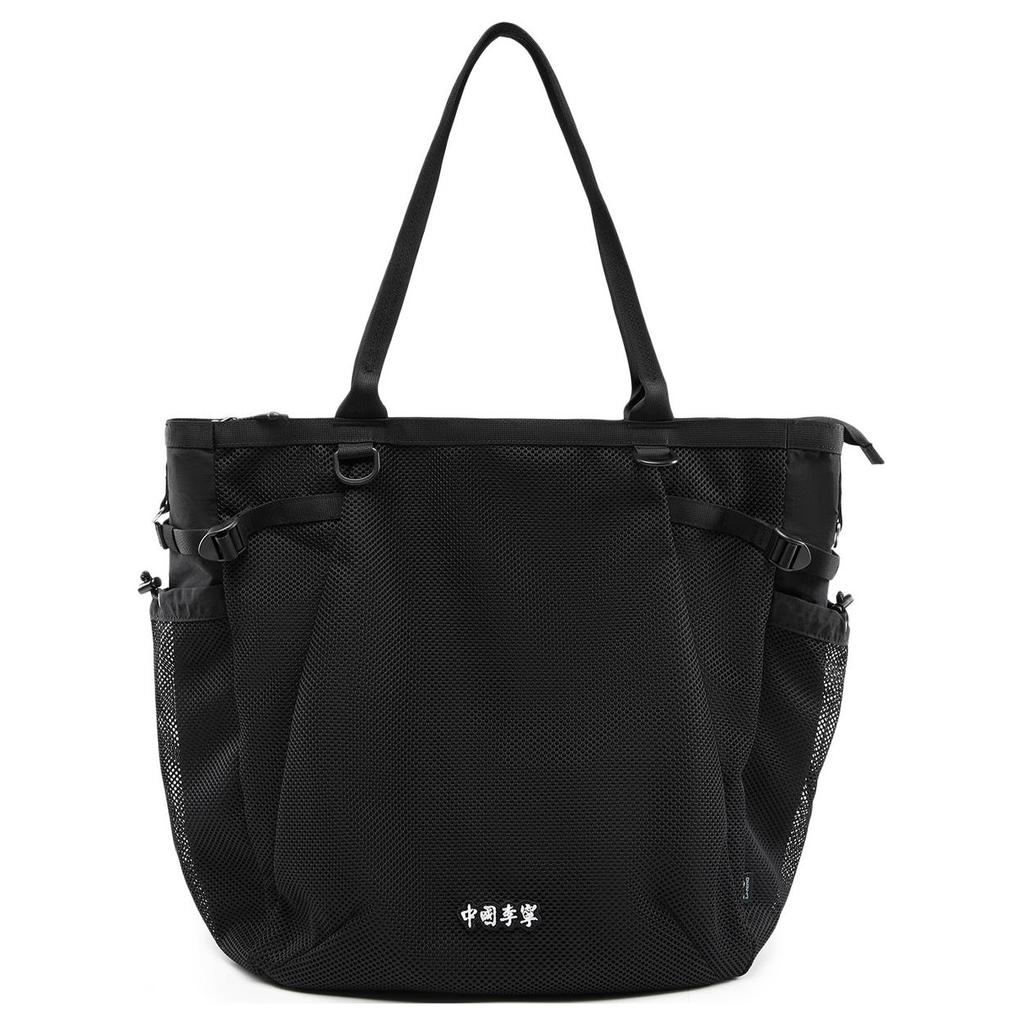Li Ning Brand Logo Casual Sports Polyester Shoulder Bag Unisex Shoulder Bag Black ABDV051-1
