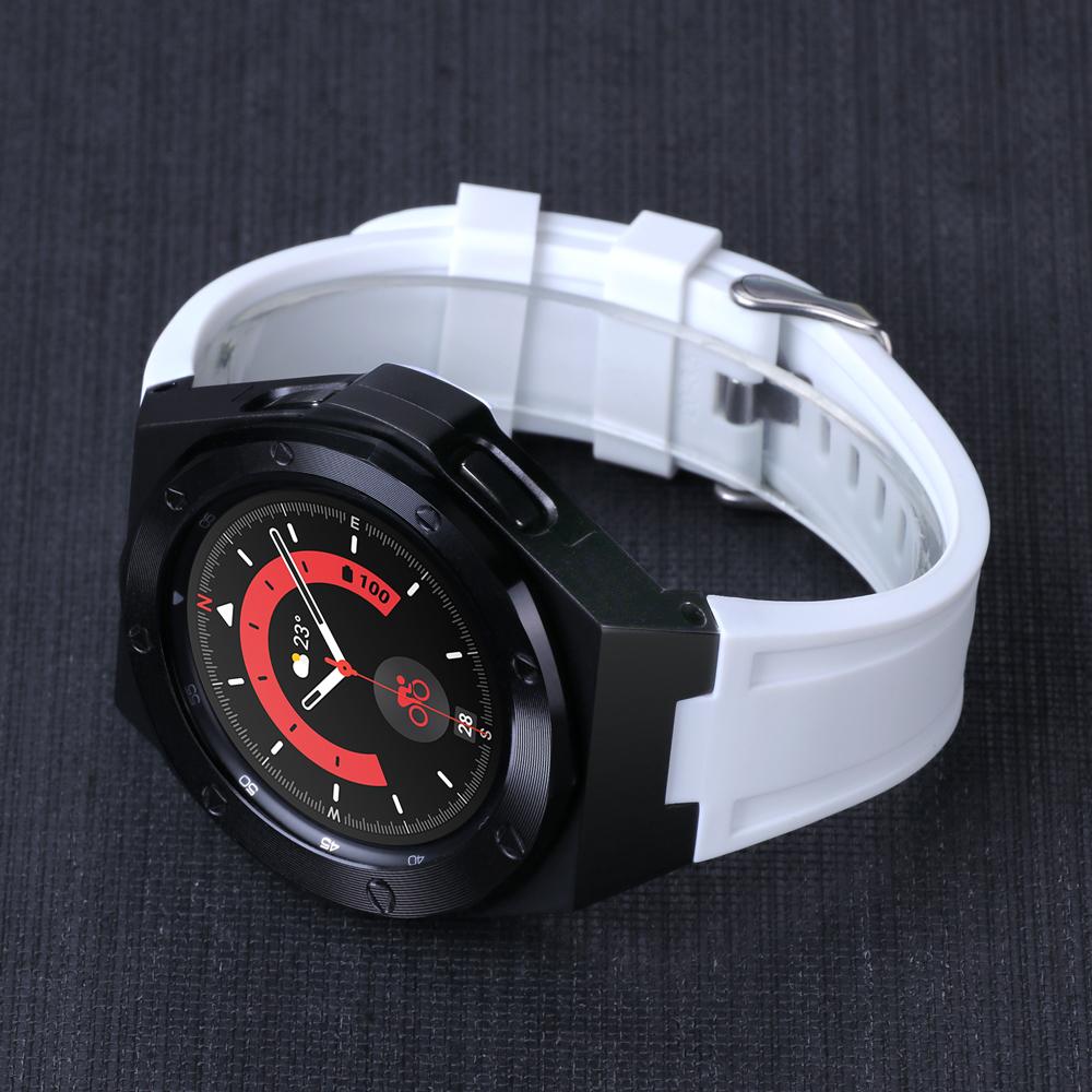 Классический комплект для модификации Samsung Galaxy Watch 4 Classic 46 мм, металлический корпус, резиновый браслет для Samsung Watch 4Classic 46, роскошный комплект для модификации