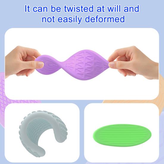 6/12Pcs Silicone Sensory Stone Toy Anxiety Stress Relief Portable Travel Calming Fidget Stone Textured Worry Stone Toy Kids Teens Adults Gift