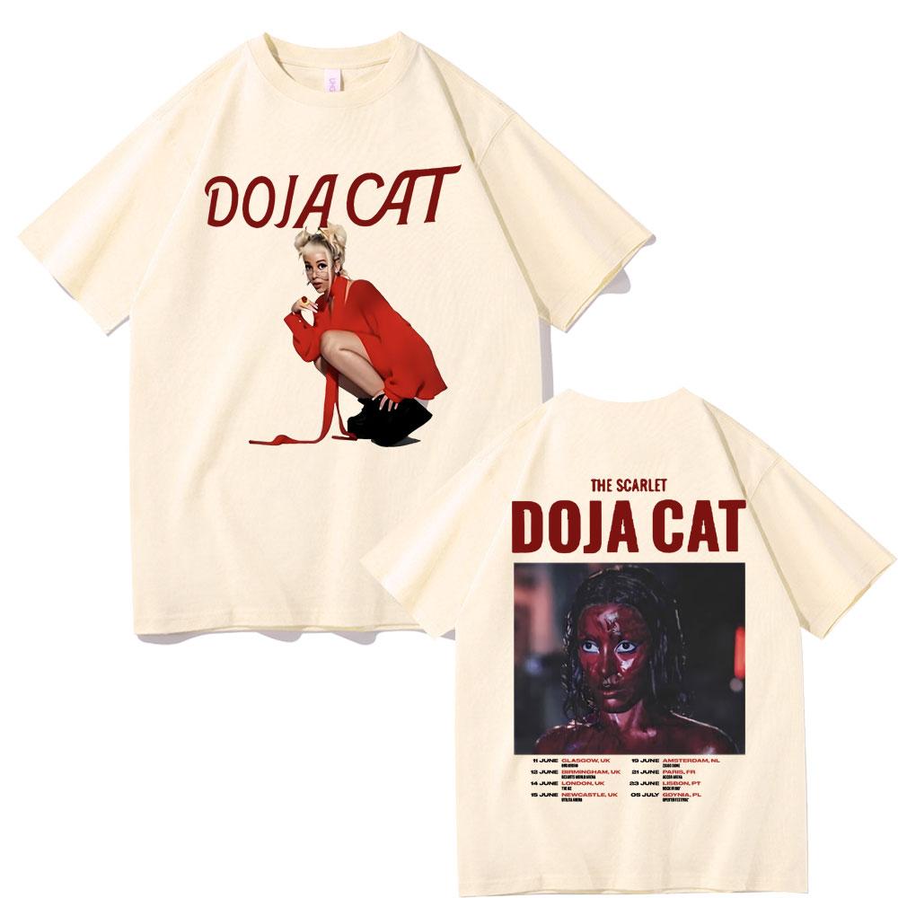 Футболка с графическим принтом Doja Cat Candy The Scarlet, унисекс, хлопковая, оверсайз, женская мода, хип-хоп, винтажные футболки