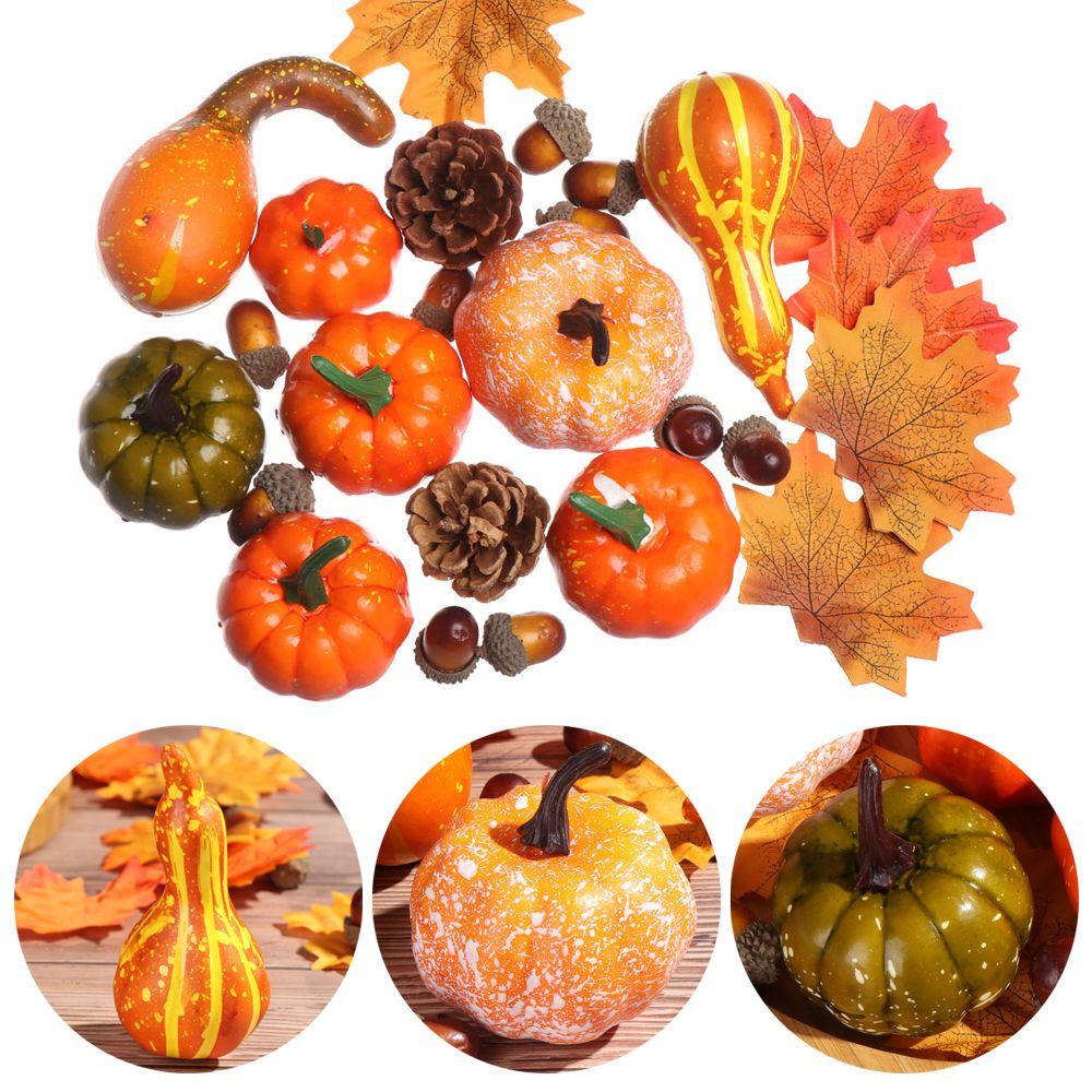Realistic Faux Decoration DIY Craft Simulation Props Halloween Artificial Pumpkin Fake Vegetable