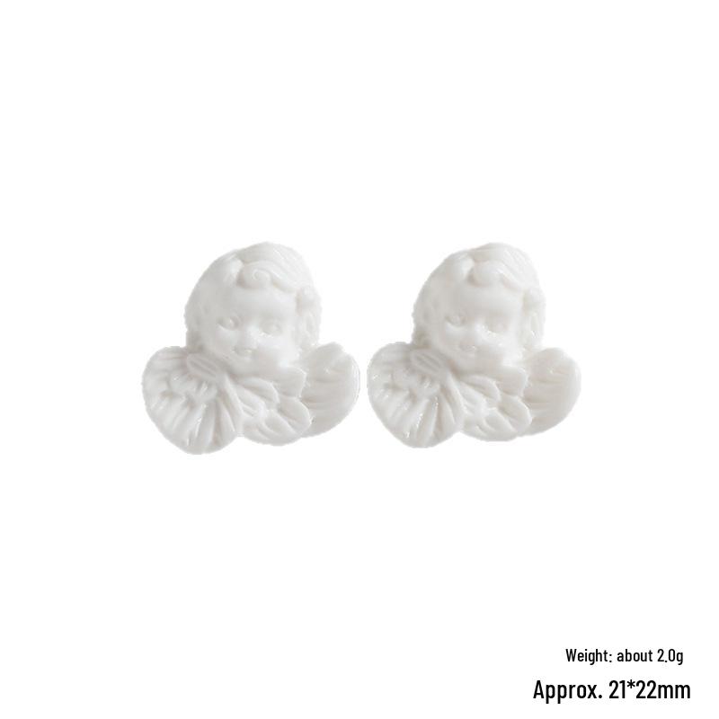 Белый Барочный Ангел Смола Чехол для Телефона DIY Аксессуар