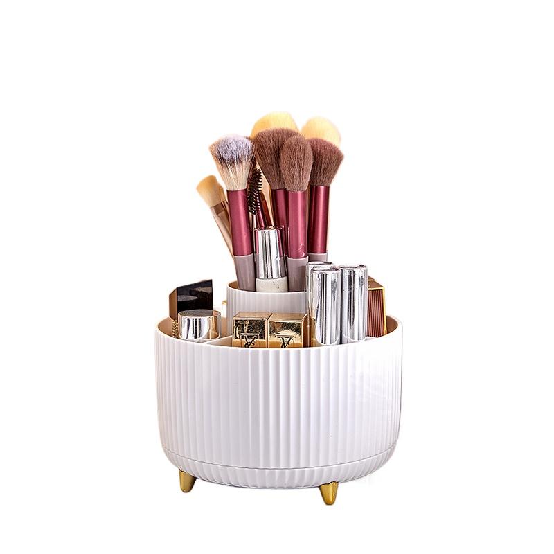 Multifunctional Rotating Desktop Storage Organizer Skincare Cosmetic Box Dressing Table Container Pen Holder Desk Home Decor