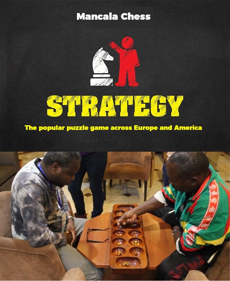 Речные камни и бамбук Складная настольная игра Манкала - Веселая классическая настольная игра с деревянной доской для взрослых и детей