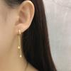 Серебряный цвет Сердце Цепочка Кисточка Серьги-кольца Простые Классические Золотые Женские Украшения oorbellen