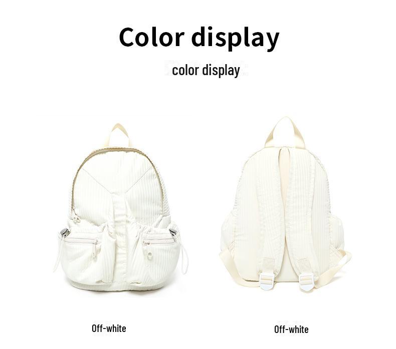 2025 Spring/Summer Women's Lightweight Waterproof Wrinkled Backpack – Small Commuter Travel & School Bag