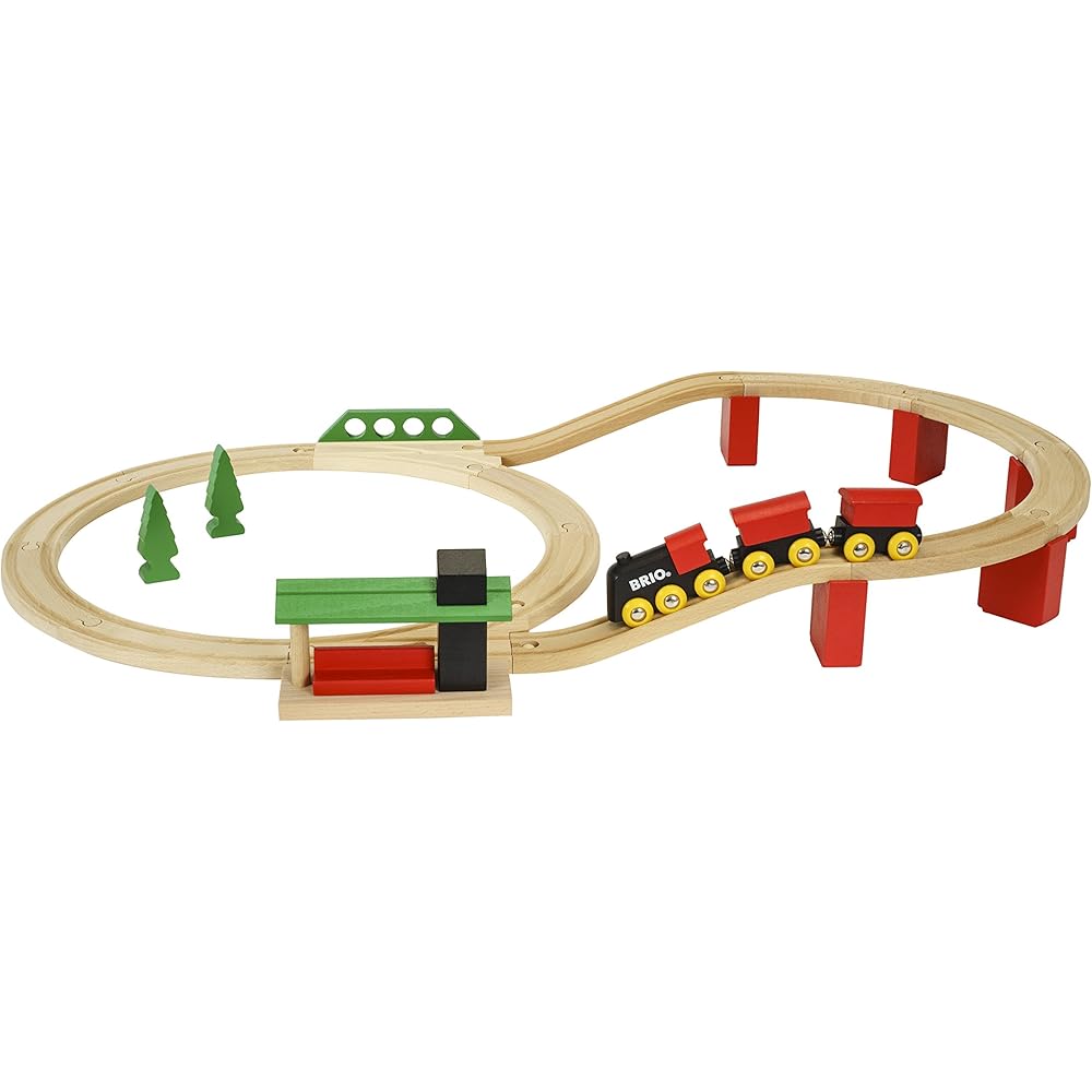 BRIO Классический DX Железнодорожный набор 33424 Деревянные Железнодорожные Пути и Аксессуары