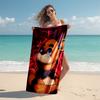 1pc Freddy bear2 Beach Towel, Comfortable and Thick, and Swimming/Bath/Picnic/Camping Towel, Suitable for Seaside Beaches