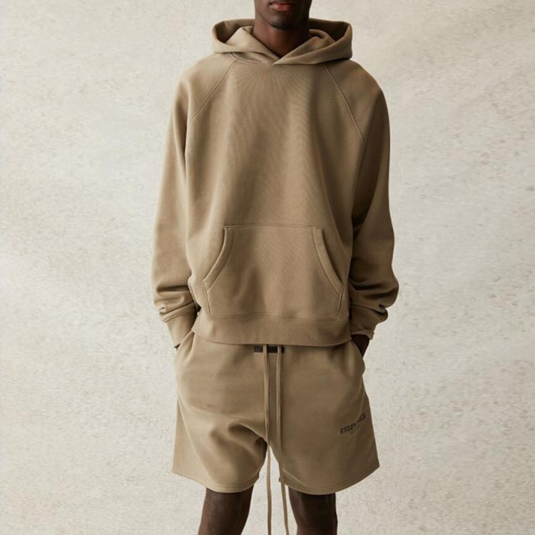 Fear of God Essentials Флисовая Толстовка с Капюшоном Унисекс Толстовки Мох FOG-SS21-579