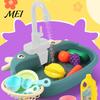 Child Safe Kitchen Faucet Toy Pretend Play Sink Replacement, Electric Water Circulation for Kids Kitchen, Dishwasher Role Battery Operated