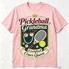 Pickleball Grandma Certified Court Queen Vintage Lace Crown Graphic T Shirt Unisex Unisex Cotton Oversized Short Sleeve Tee